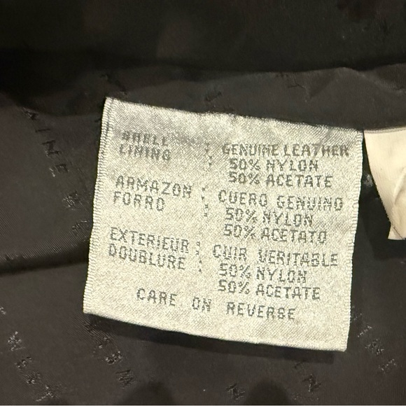 Women’s Nine West Black Leather Cropped Jacket Size Small/Petite Pre-loved - Picture 11 of 12